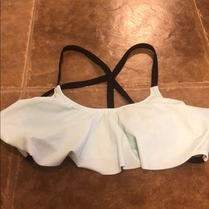 Blue and black swimsuit